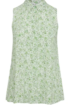 Floral Print Sleeveless Blouse
