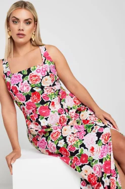 Floral Print Square Neck Maxi Dress