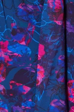 Floral Print Tie Front Blouse