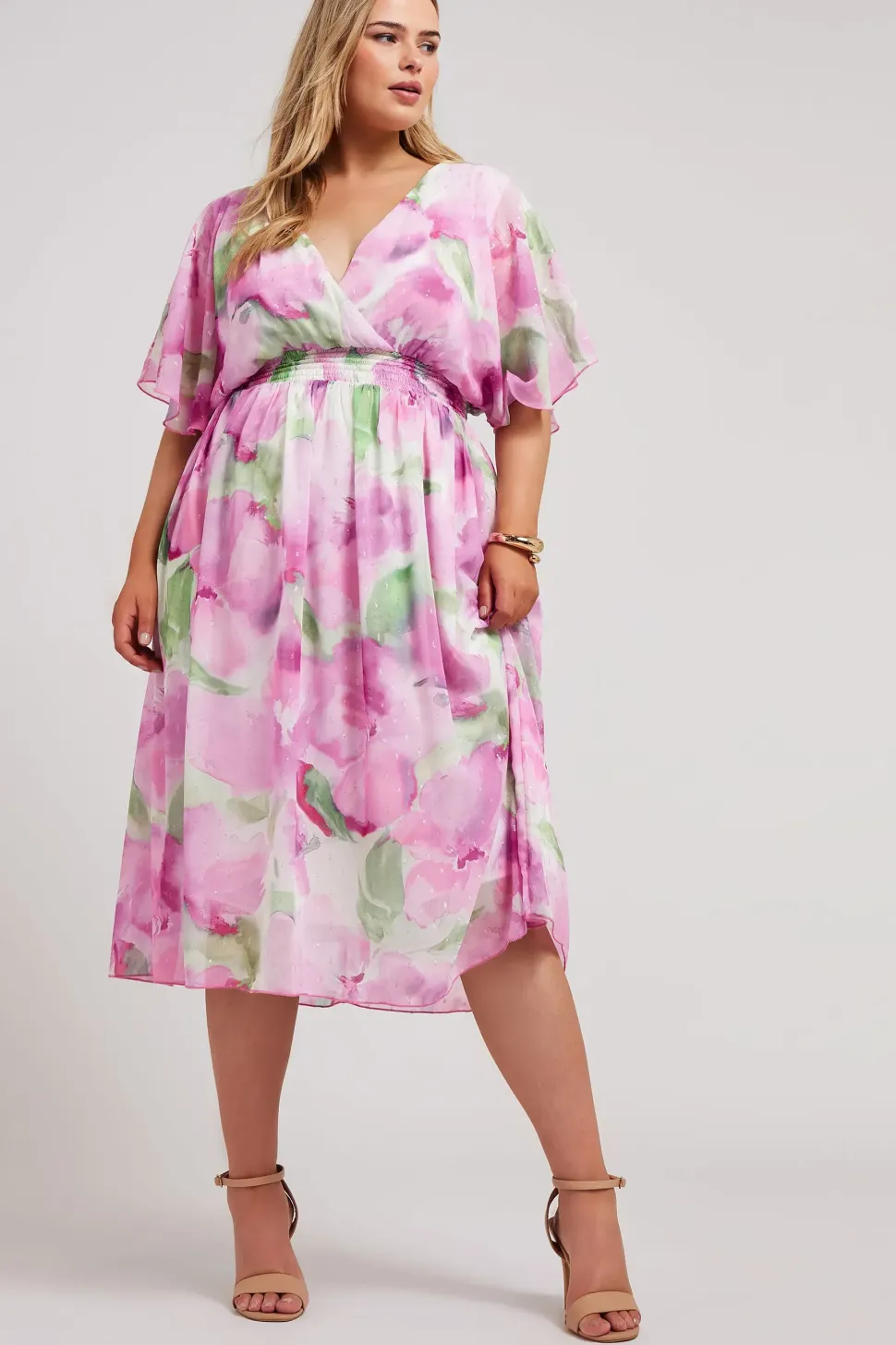 Floral Print Wrap Dress