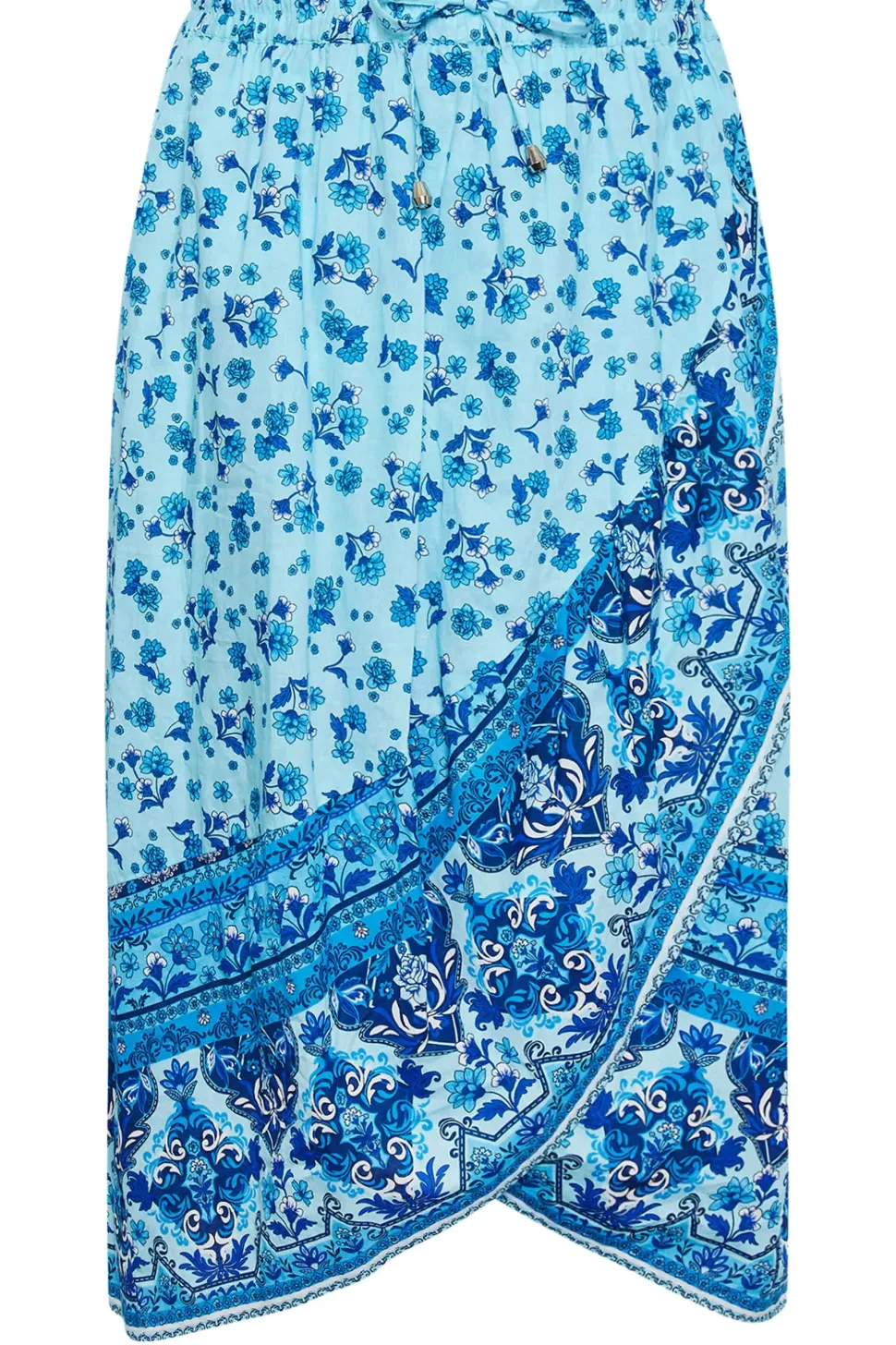 Floral Print Wrap Skirt