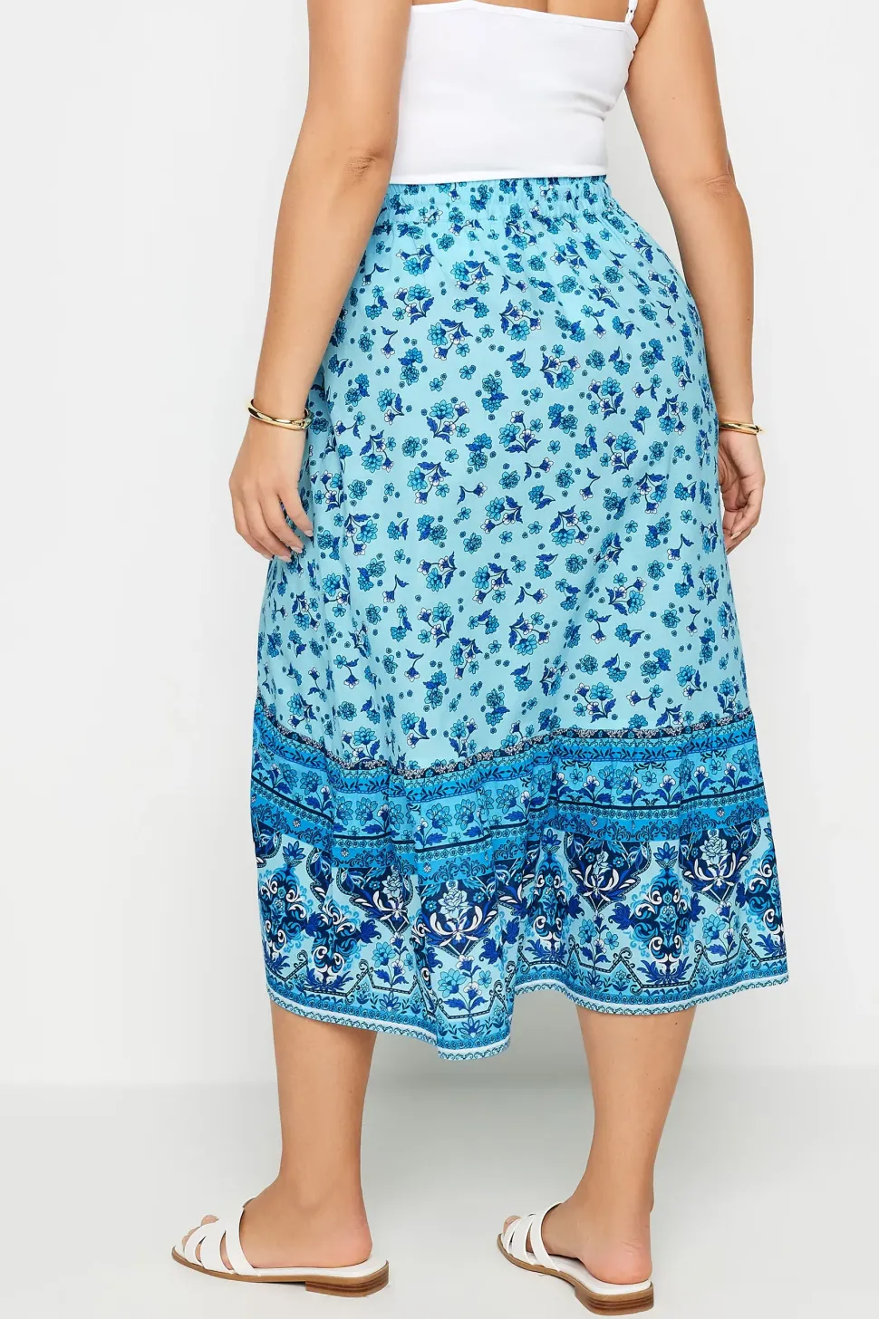 Floral Print Wrap Skirt