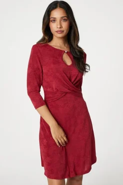 Floral Ruched Front Skater Dress