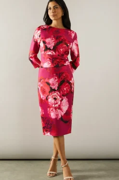 Floral Scuba Midi Dress