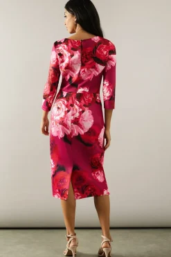 Floral Scuba Midi Dress