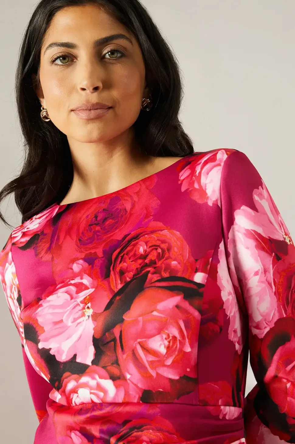 Floral Scuba Midi Dress