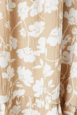 Floral Shirred Bodice Mini Dress
