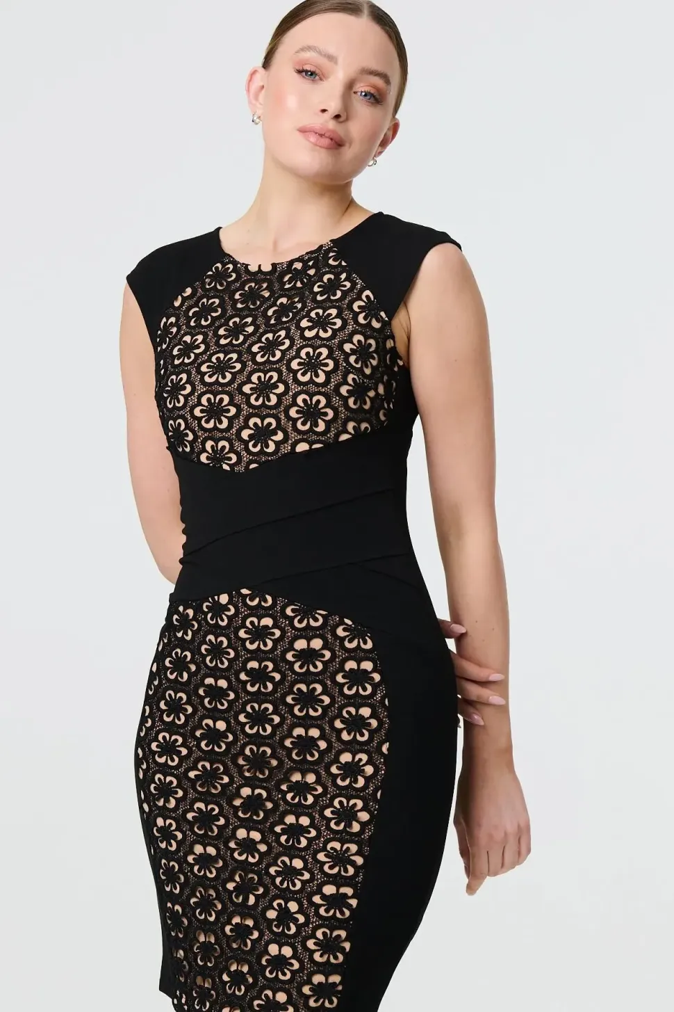 Floral Sleeveless Short Bodycon Dress