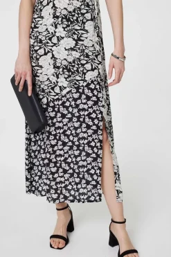 Floral 1/2 Sleeve Midi Wrap Dress