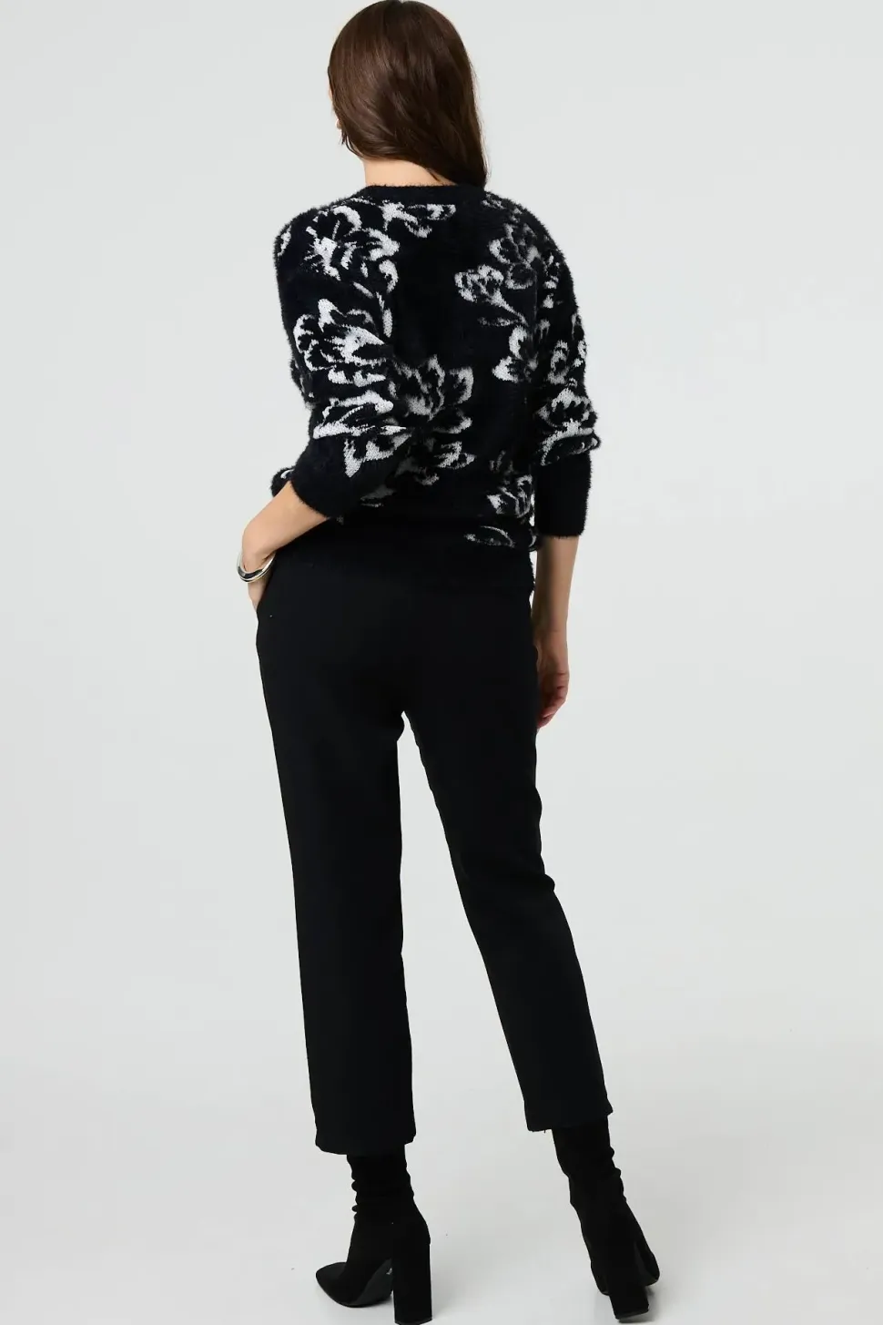 Floral Soft Knit Long Sleeve Jumper