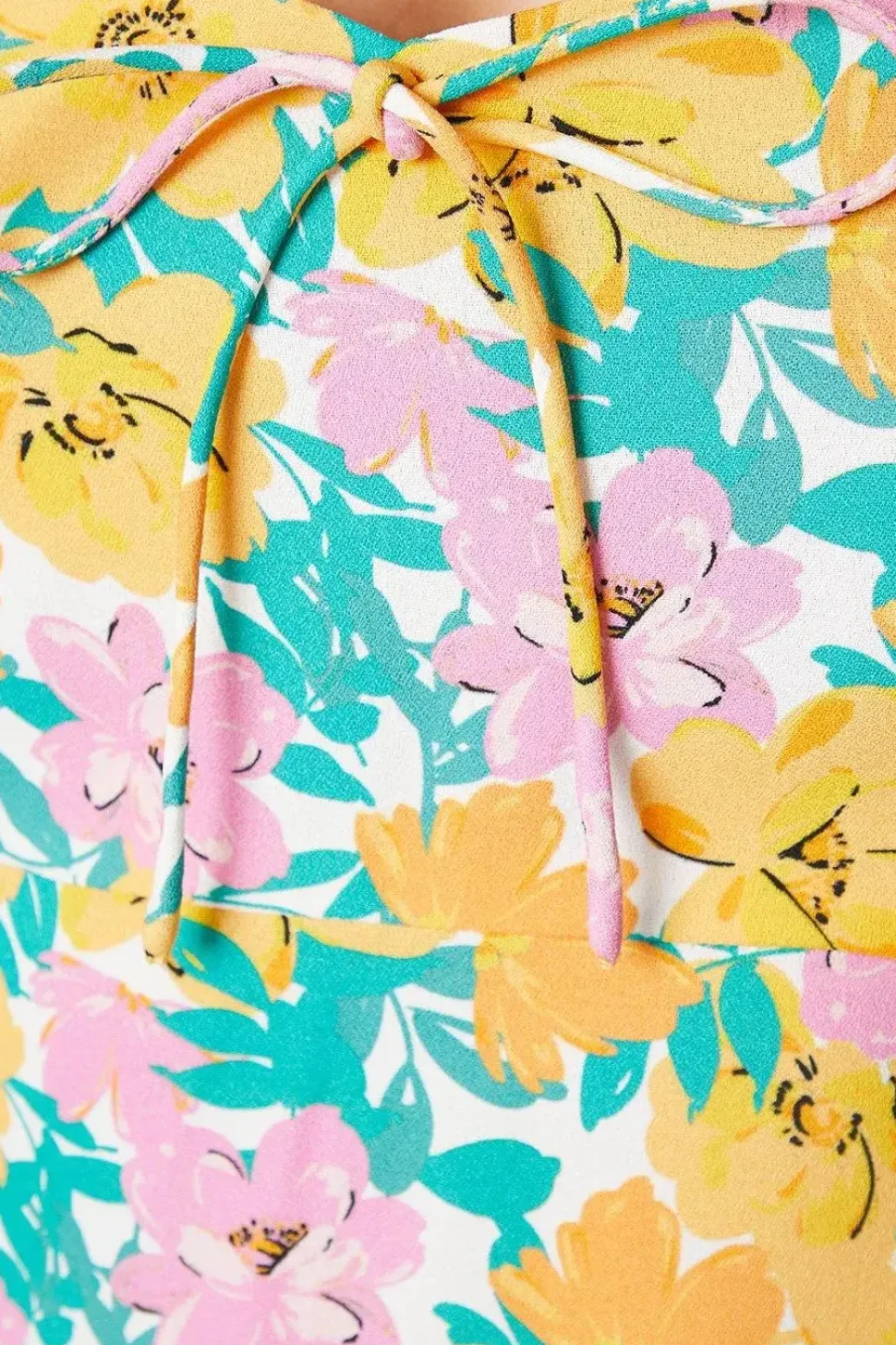Floral Tie Front Mini Dress