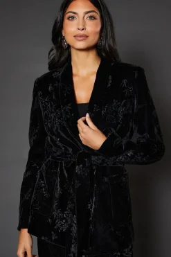 Floral Velvet Blazer