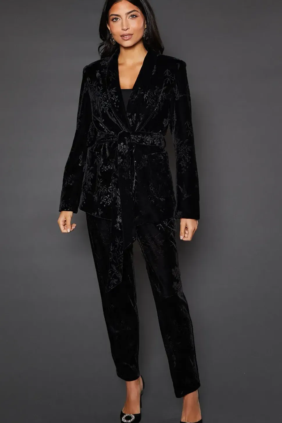 Floral Velvet Blazer