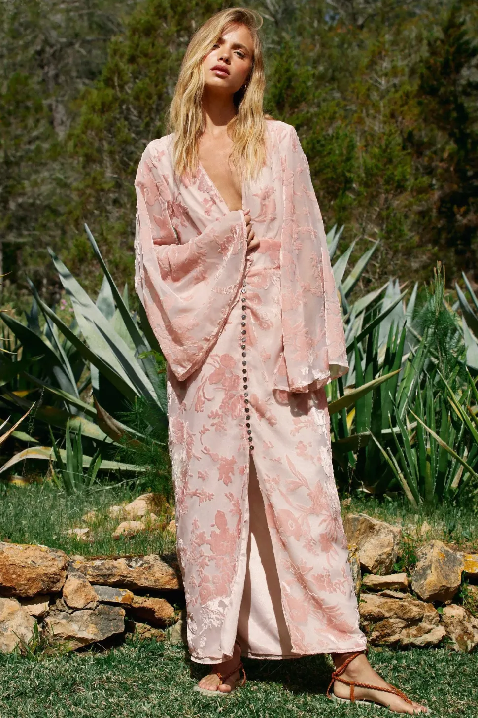 Floral Velvet Button Down Midi Dress