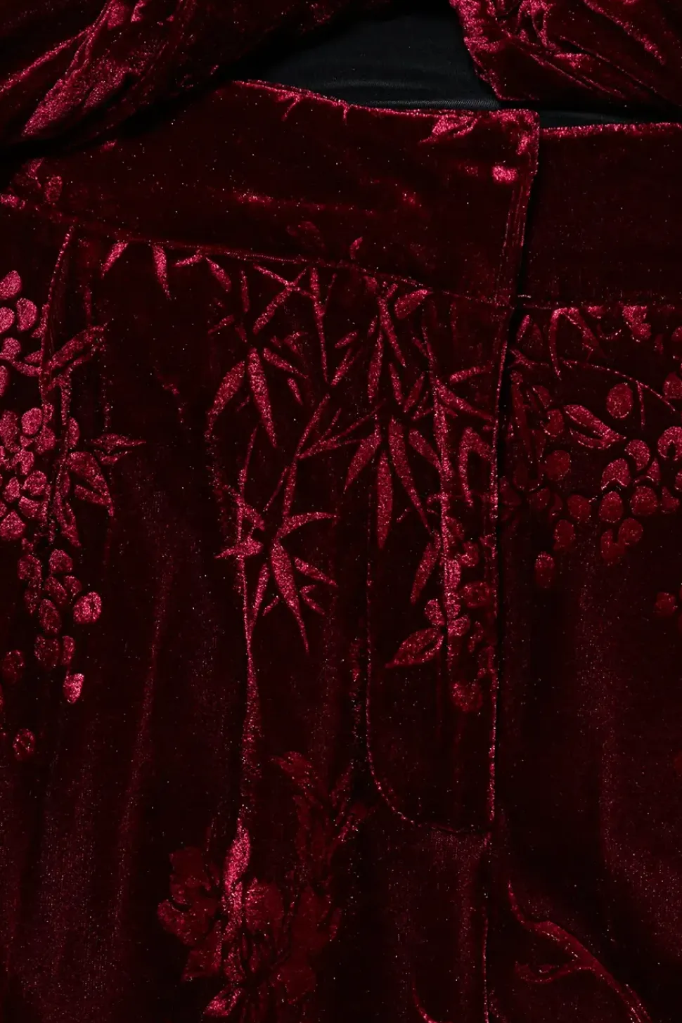 Floral Velvet Tapered Trousers