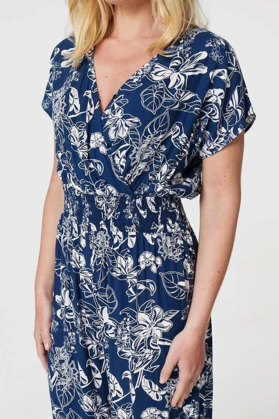 Floral V-Neck Cropped Jumpsuit