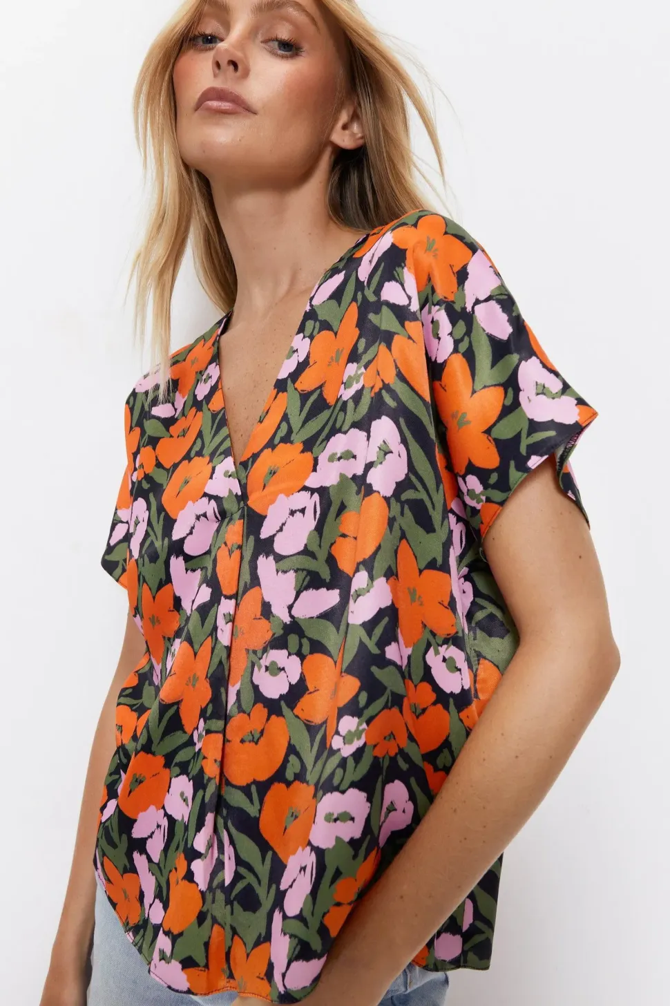 Floral V Neck Tunic