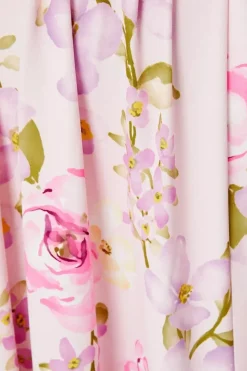 Floral Wrap Angel Sleeve Midi Dress