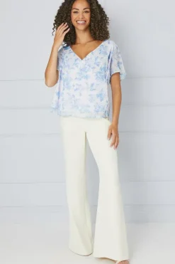 Floral Wrap Blouse
