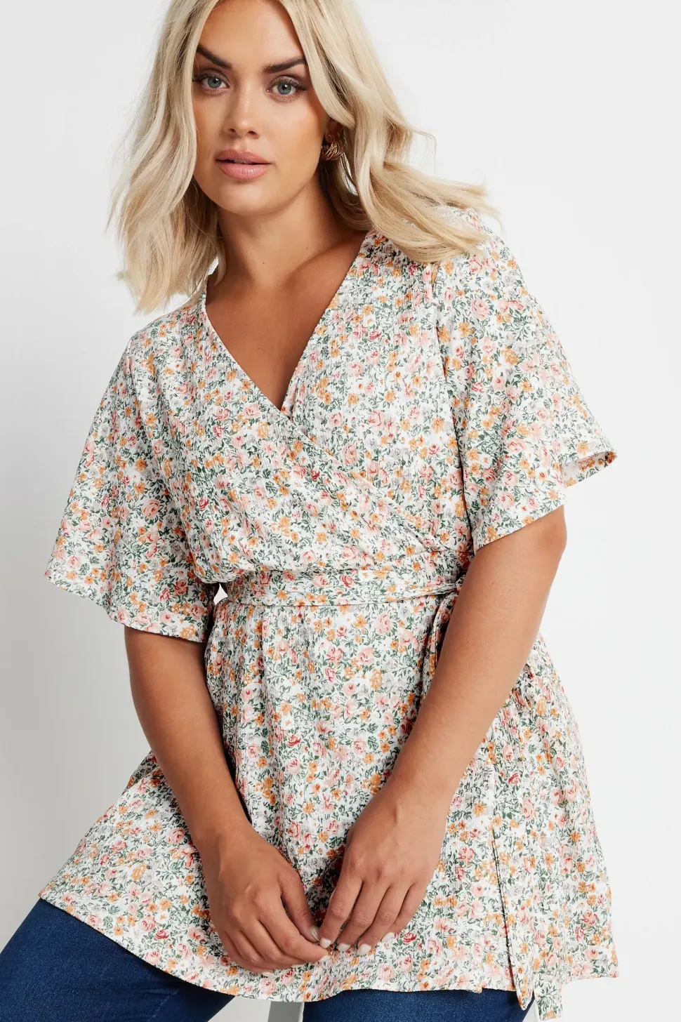 Floral Wrap Top