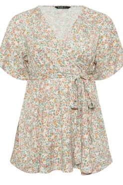 Floral Wrap Top
