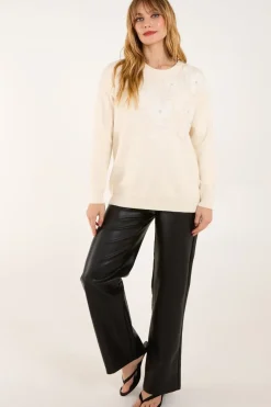 Flower Diamante Jumper