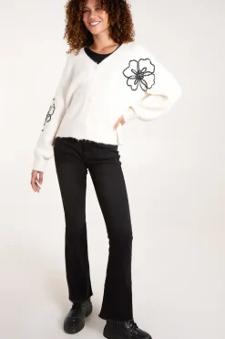 Flower Embroidery Cardigan