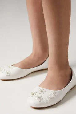 Flower Girl Aurora Embellished Ballet Pumps
