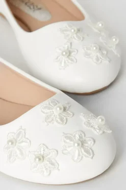 Flower Girl Aurora Embellished Ballet Pumps