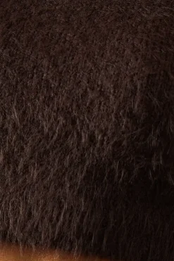 Fluffy Knit Cropped Long Sleeve Jumper