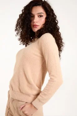 Fluffy Knit Scoop Neck Jumper