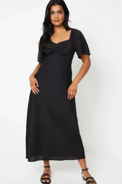 Flutter Sleeve Midi Dress