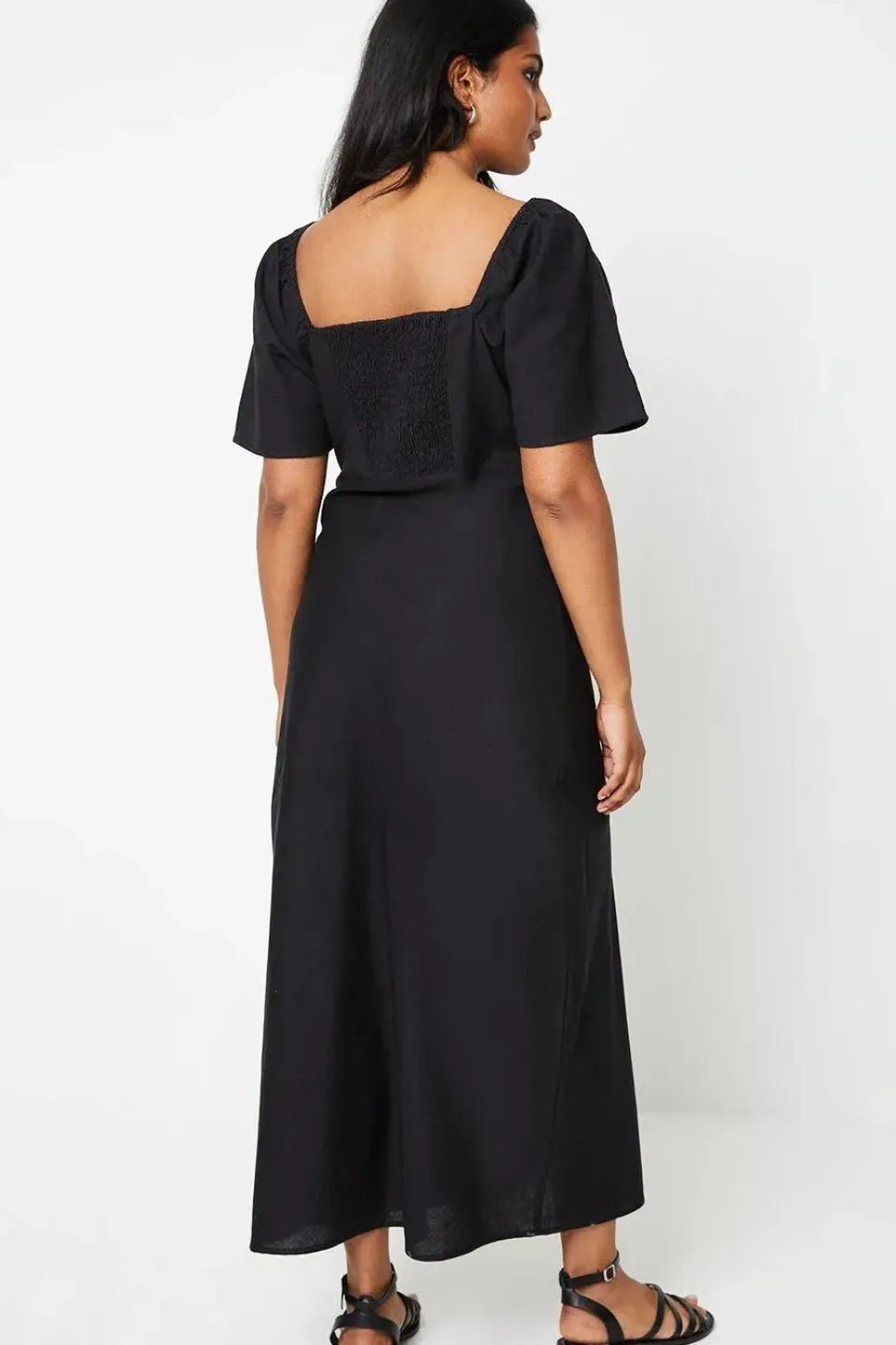 Flutter Sleeve Midi Dress