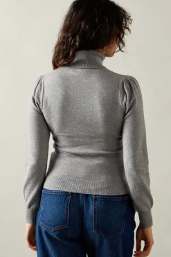 Foil Embellished Roll Neck Jumper