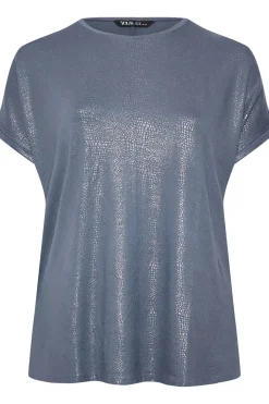 Foil Short Sleeve Top