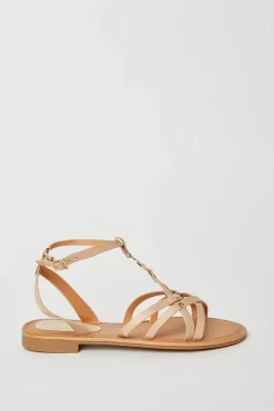 Fran Gladiator Strap Flat Sandals