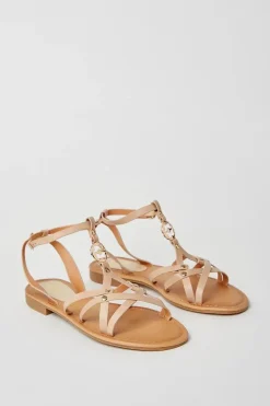 Fran Gladiator Strap Flat Sandals