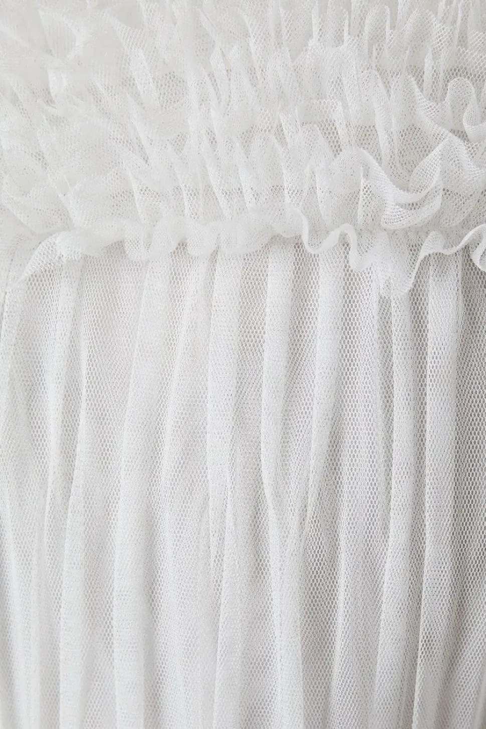 Frill And Ribbon Detail Tiered Bridesmaid Dress