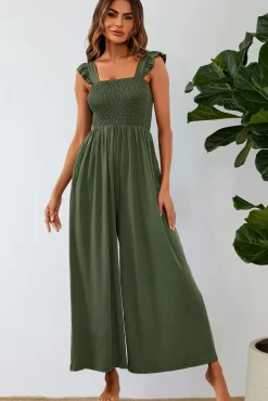 Frill Detail Strappy Jumpsuit