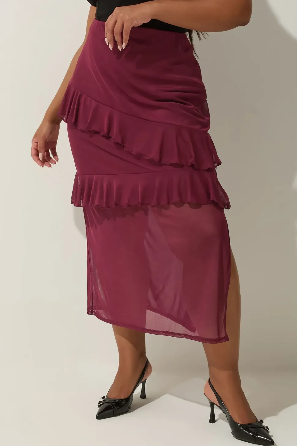 Frill Mesh Skirt