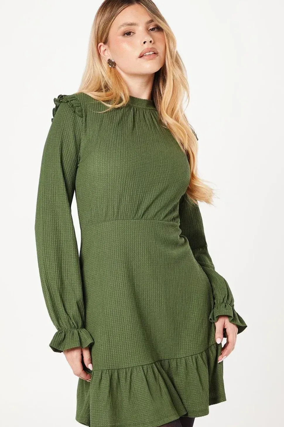 Frill Neck Mini Dress