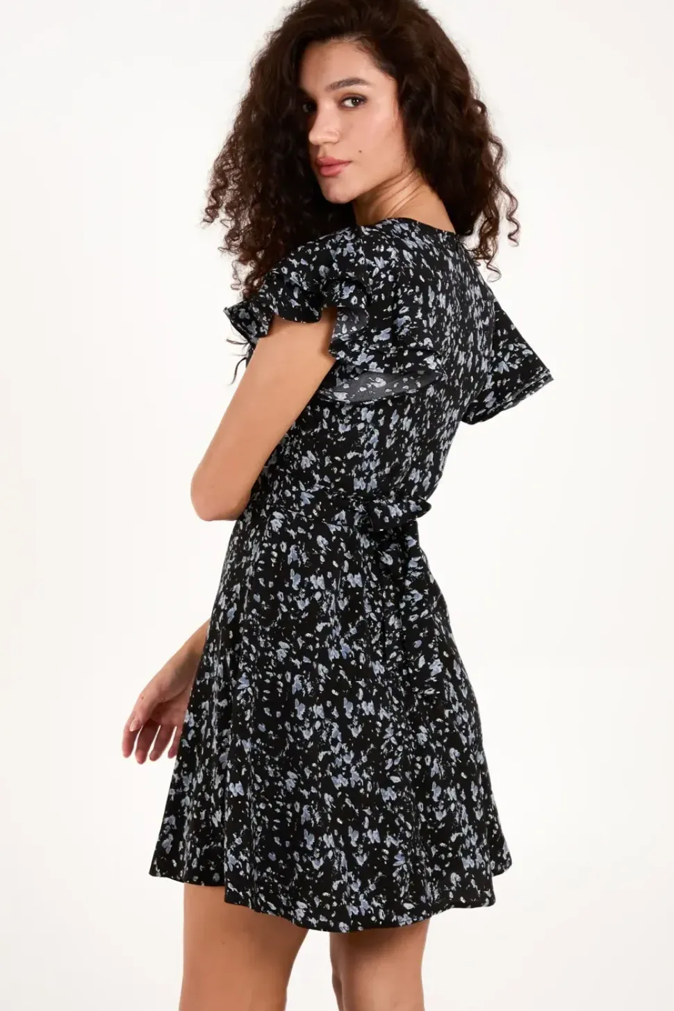 Frill Sleeve Mini Dress