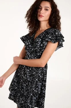 Frill Sleeve Mini Dress