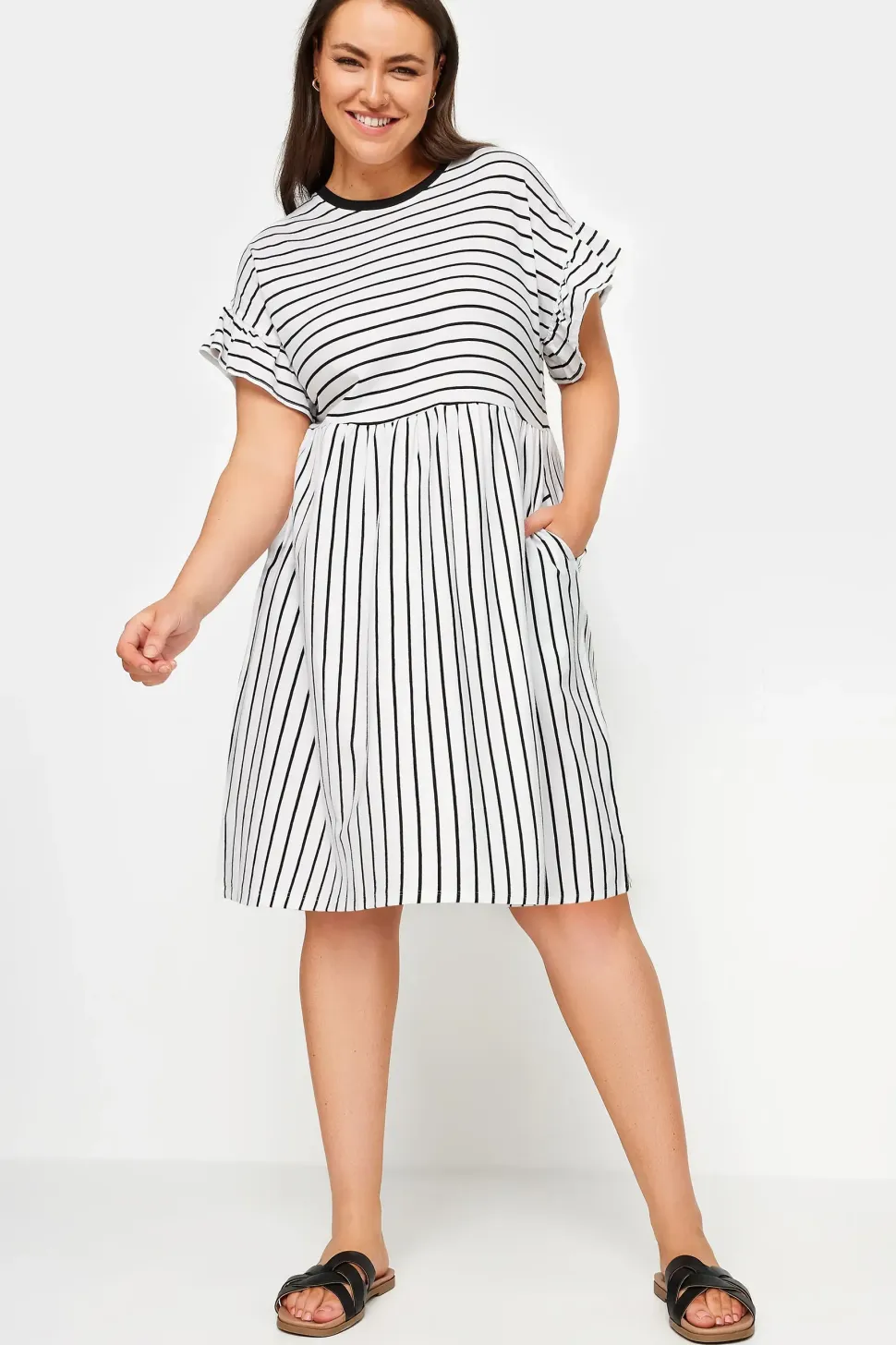 Frill Sleeve Smock Mini Dress