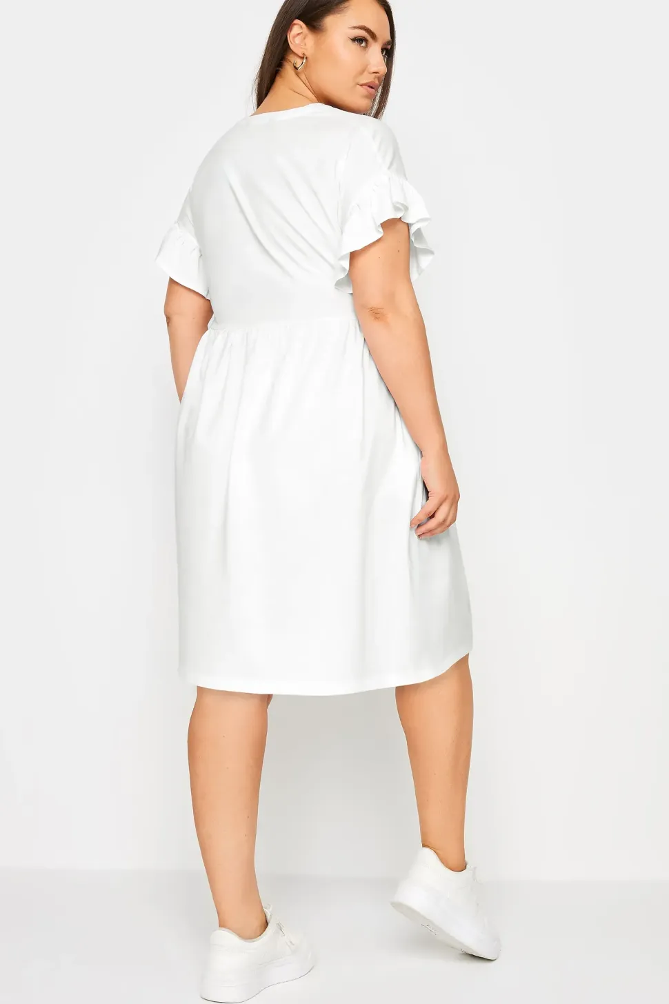 Frill Sleeve Smock Mini Dress