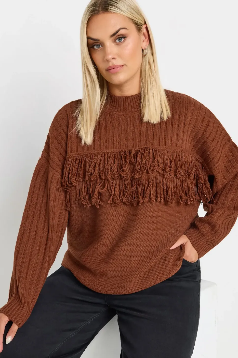 Fringe Knitted Jumper