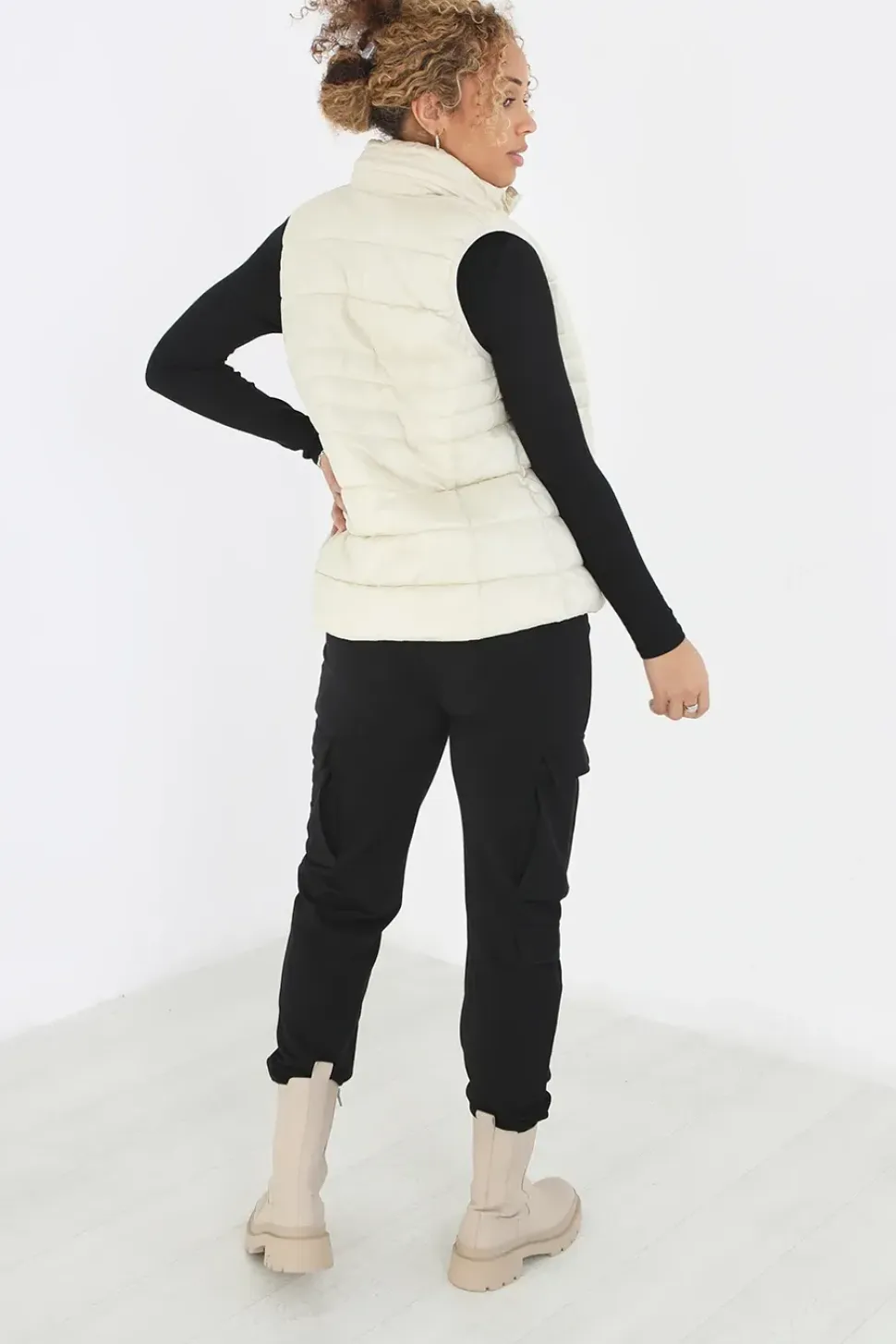 Funnel Neck High Shine Gilet