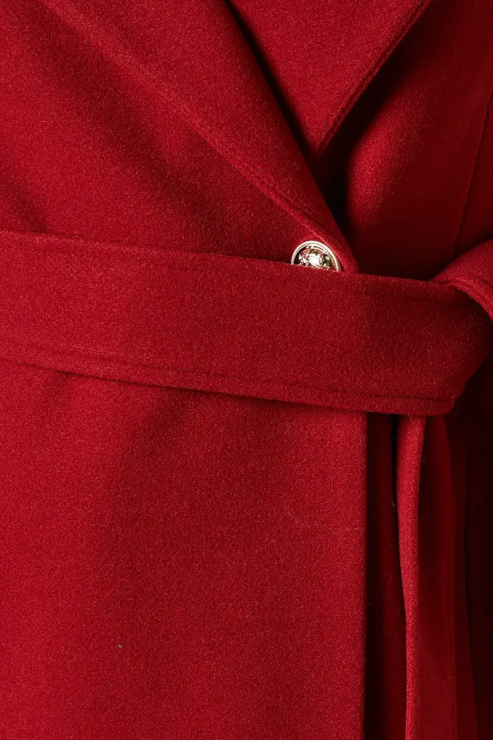 Funnel Neck Midi Belted Coat