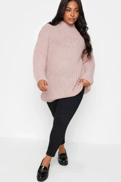 Funnel Neck Oversized Knitted Jumper