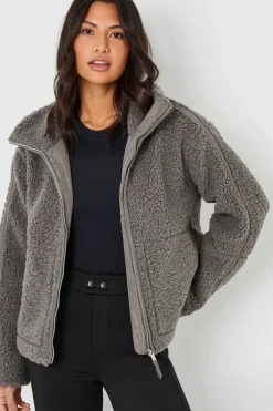 Funnel Neck Zip-Up Borg Fleece